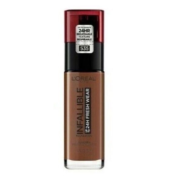 5/$25 SALE NEW L'OREAL PARIS Infallible 24 Fresh Wear Foundation in 535 Shade - Picture 1 of 4